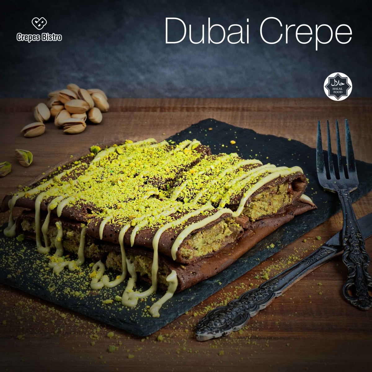 Dubai Pistachio Crepe